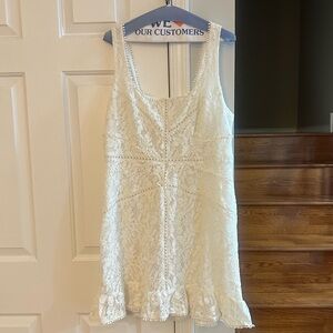FLORET STUDIOS Lace Minidress In White
